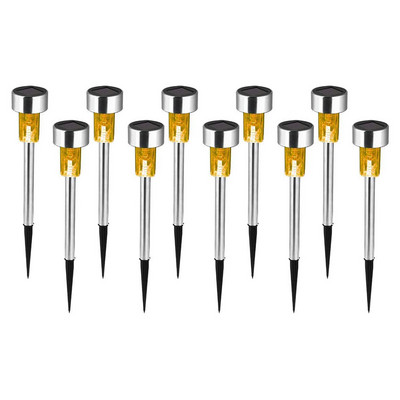 10 tk LED päikeseenergia roostevabast terasest torust muru tuled Aia veekindlad lambid