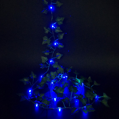 2M/ 20 LED Mākslīgie augi Virkne gaiši zaļa lapa efeja vīnogulājs feja gaismas stīga kļavas lapas lampas vītne DIY piekārts apgaismojums