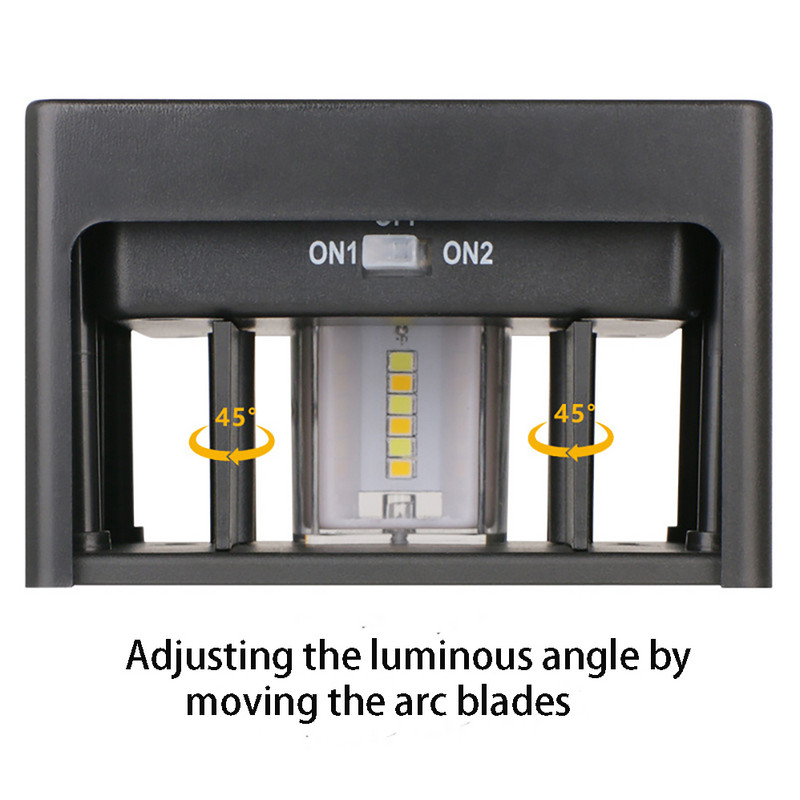 LED solarna zidna svjetiljka Litijeva baterija 3,7 V 1200 mA IP65 Vodootporna vanjska svjetiljka za dekoraciju ograde u vrtu i dvorištu s 3 godine jamstva