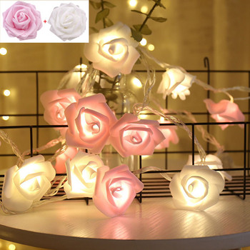 3m 20leds Rose LED Flower Fairy String Lights Χριστουγεννιάτικη διακόσμηση εξωτερικού χώρου γιρλάντα Tree φωτιστικό δρόμου Χριστουγεννιάτικη διακόσμηση γαμήλιου κήπου