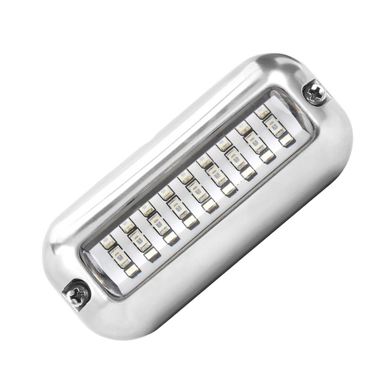 Merülő 27 LED-es csónaklámpa IP68 vízálló víz alatti tengeri dokkoló horgász éjszakai lámpa 12V kültéri LED 3 színben