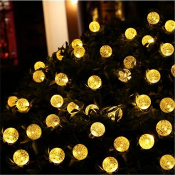50LEDS 10M 5M Crystal Ball Solar Lamp Power Αδιάβροχο LED String Fairy Lights Ηλιακές γιρλάντες Κήπος Χριστουγεννιάτικη διακόσμηση για εξωτερικούς χώρους