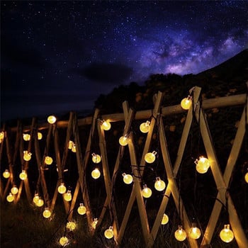 50LEDS 10M 5M Crystal Ball Solar Lamp Power Αδιάβροχο LED String Fairy Lights Ηλιακές γιρλάντες Κήπος Χριστουγεννιάτικη διακόσμηση για εξωτερικούς χώρους