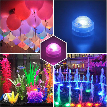 Водоустойчива RGB потопяема LED подводна светлина Дистанционно управление Нощна лампа за плувен басейн Fish Tank Градински декор Ваза Светлина за езерце