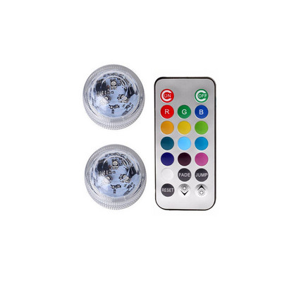 Vízálló RGB merülő LED víz alatti lámpa távirányítós medence éjszakai lámpa akvárium kerti dekoráció váza tólámpa