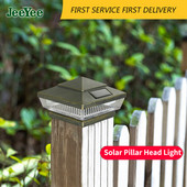 JEEYEE balustrādes gaismas dārza LED āra apgaismojums saules staba galvas gaisma dārza ģeogrāfiskās margas dekoratīvā lampa ūdensnecaurlaidīga