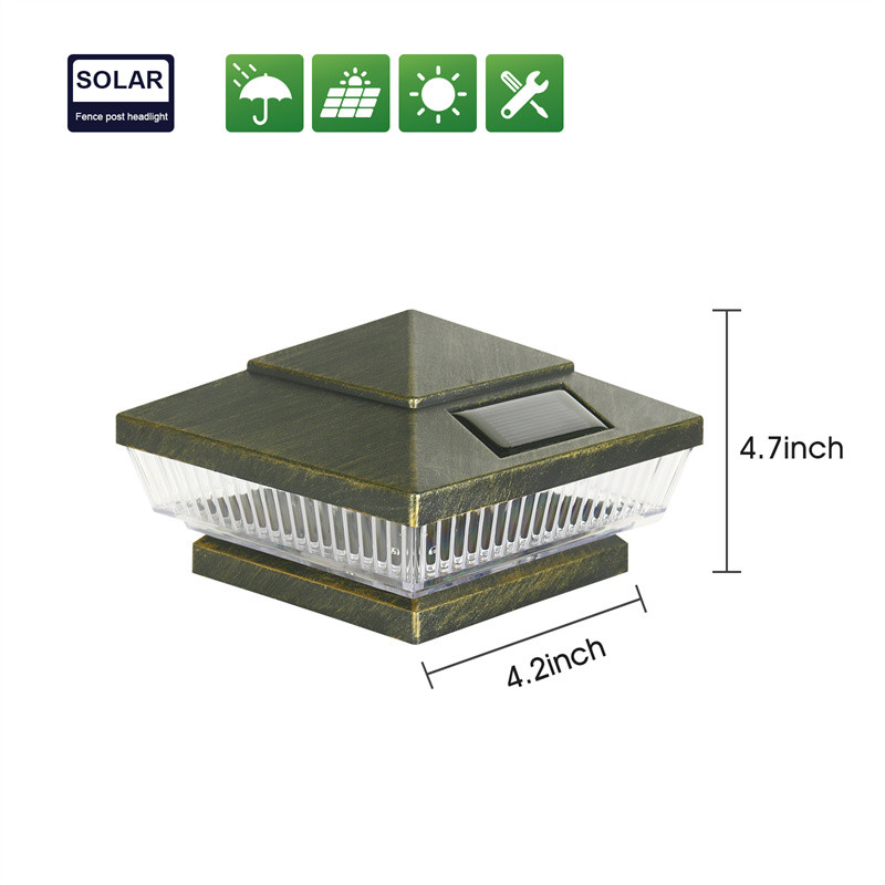 JEEYEE balustrādes gaismas dārza LED āra apgaismojums saules staba galvas gaisma dārza ģeogrāfiskās margas dekoratīvā lampa ūdensnecaurlaidīga