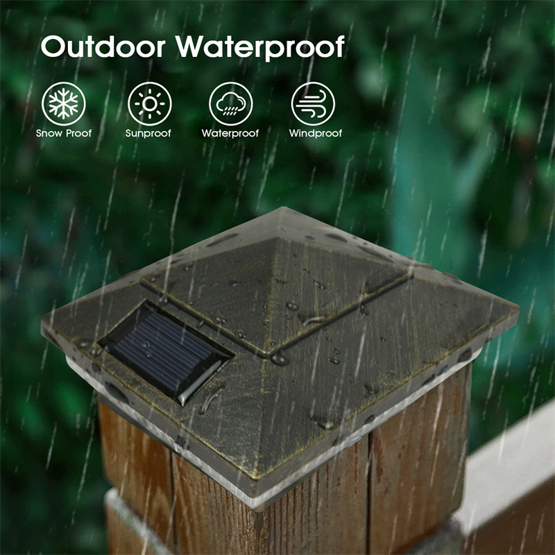 JEEYEE balustrādes gaismas dārza LED āra apgaismojums saules staba galvas gaisma dārza ģeogrāfiskās margas dekoratīvā lampa ūdensnecaurlaidīga