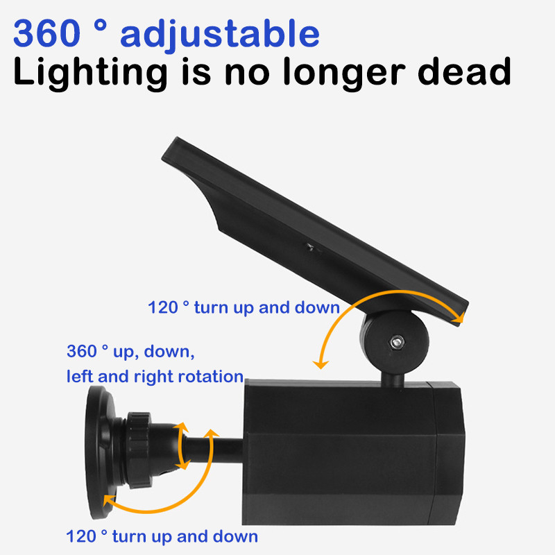 360 grādu enerģijas taupīšanas saules kustības sensors āra gaismas simulācijas drošības kamera bezvadu 8 LED drošības mājas lampa platleņķis