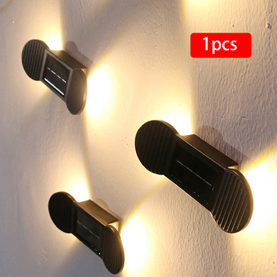 Intelligens napelemes vízálló LED kültéri fényű kerti dekor lámpák erkélyhez, udvarhoz Utcai fali lámpa kerti kültéri napelemes lámpa