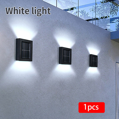 Intelligens napelemes vízálló LED kültéri fényű kerti dekor lámpák erkélyhez, udvarhoz Utcai fali lámpa kerti kültéri napelemes lámpa