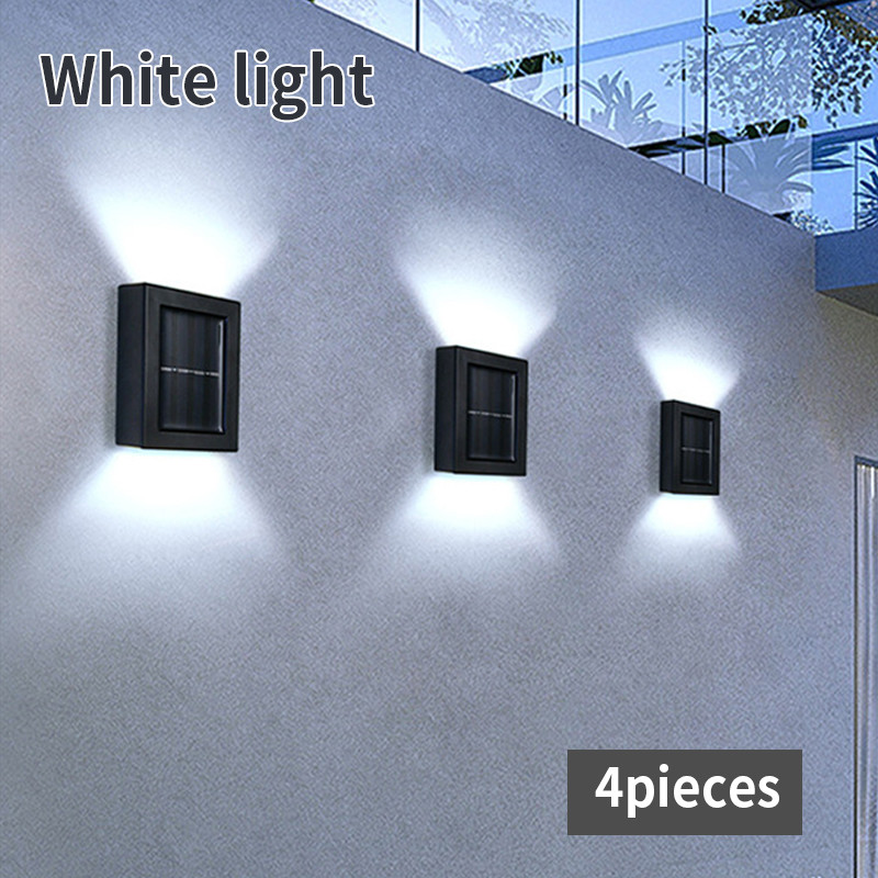 Intelligens napelemes vízálló LED kültéri fényű kerti dekor lámpák erkélyhez, udvarhoz Utcai fali lámpa kerti kültéri napelemes lámpa