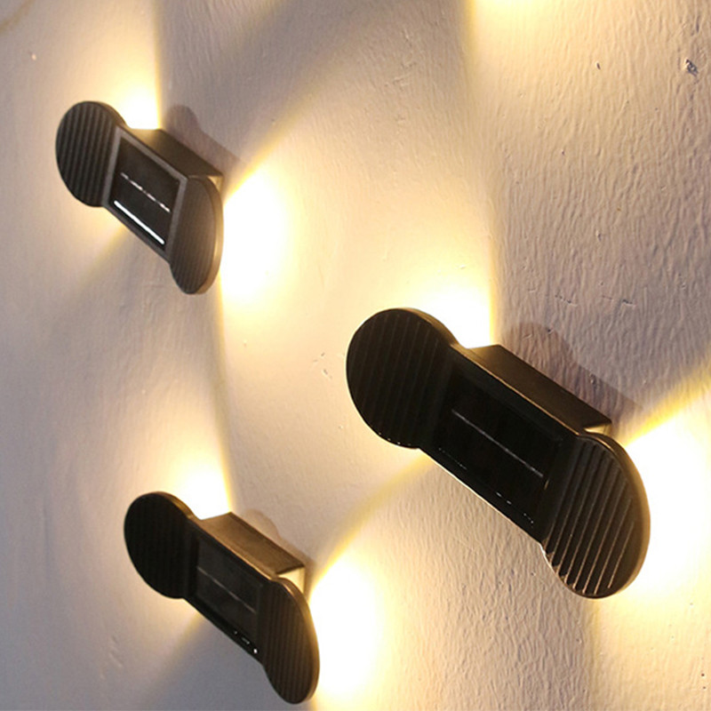 Intelligens napelemes vízálló LED kültéri fényű kerti dekor lámpák erkélyhez, udvarhoz Utcai fali lámpa kerti kültéri napelemes lámpa