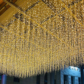 5M karácsonyi füzér LED függöny jégcsap lámpafüzér 0,4-0,6 m AC 220V Garden Street kültéri dekoratív ünnepi lámpa