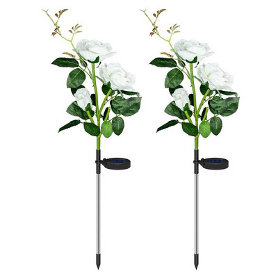 2db Solar Napraforgó Rose Lights LED vízálló tájkép Smart Control kültéri lámpa udvari gyephez Kert terepi lámpa