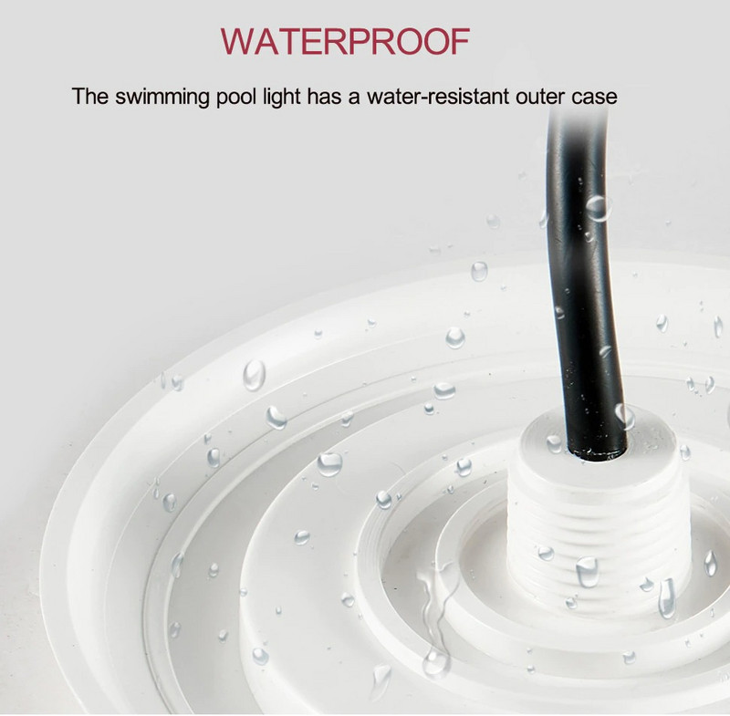 Kültéri DC12V víz alatti vízálló tartozékok IP68 led úszómedence világítás teljesen Piscina Luz gyantával töltött süllyesztett