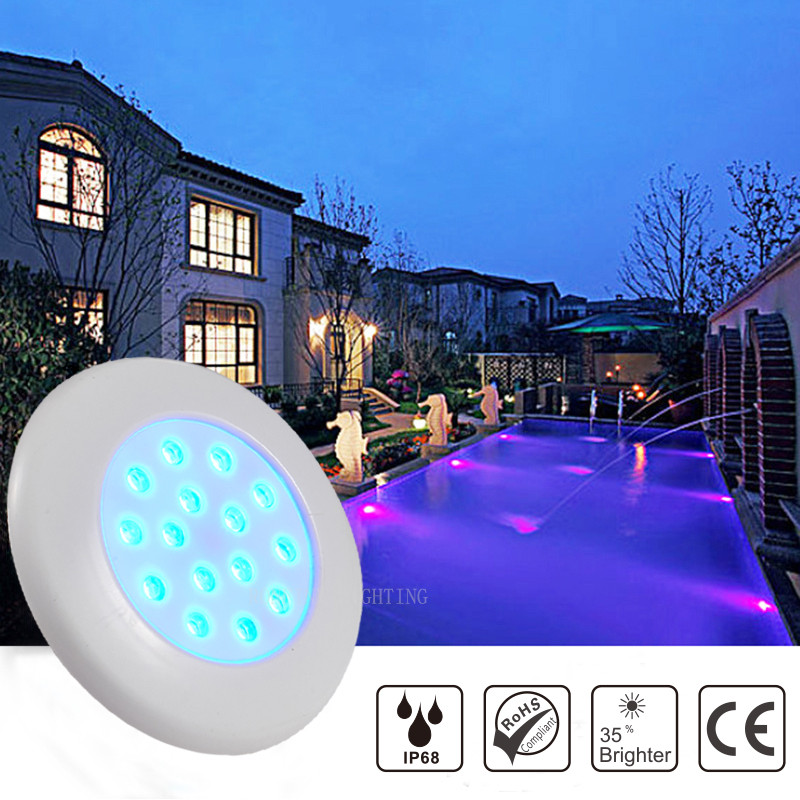Kültéri DC12V víz alatti vízálló tartozékok IP68 led úszómedence világítás teljesen Piscina Luz gyantával töltött süllyesztett