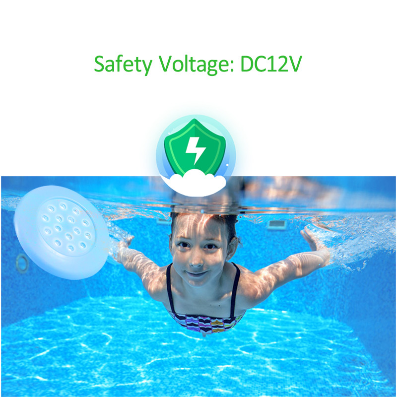 Kültéri DC12V víz alatti vízálló tartozékok IP68 led úszómedence világítás teljesen Piscina Luz gyantával töltött süllyesztett