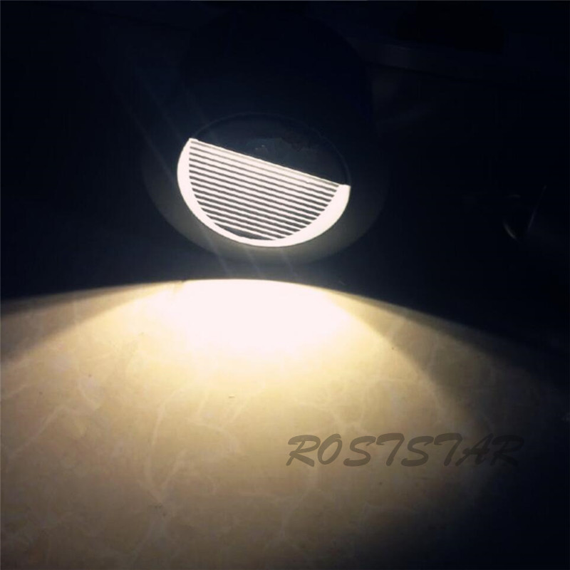 3W Led pakāpienu gaisma āra ūdensnecaurlaidīga mājsaimniecības pakāpienu gaisma kājiņa nakts gaismas ejas stūrī iebūvēta kāpņu telpa 110V/220V 12V