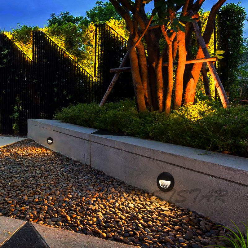 3W Led pakāpienu gaisma āra ūdensnecaurlaidīga mājsaimniecības pakāpienu gaisma kājiņa nakts gaismas ejas stūrī iebūvēta kāpņu telpa 110V/220V 12V