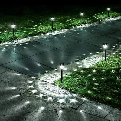 Lumină solară pentru cărare, impermeabilă, pentru grădină, pentru gazon, lampă cu LED pentru exterior, pentru peisaje, alei, alee, curte, decorare