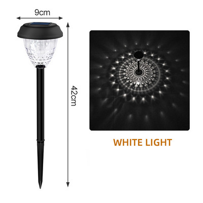 Ar saules enerģiju darbināma celiņa gaisma Ūdensnecaurlaidīga saules dārza zāliena gaisma LED āra lampa ainavām celiņiem piebraucamā ceļa pagalma dekorēšana