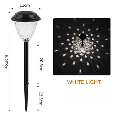 Ar saules enerģiju darbināma celiņa gaisma Ūdensnecaurlaidīga saules dārza zāliena gaisma LED āra lampa ainavām celiņiem piebraucamā ceļa pagalma dekorēšana