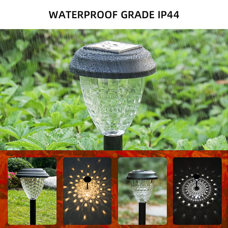 Ar saules enerģiju darbināma celiņa gaisma Ūdensnecaurlaidīga saules dārza zāliena gaisma LED āra lampa ainavām celiņiem piebraucamā ceļa pagalma dekorēšana