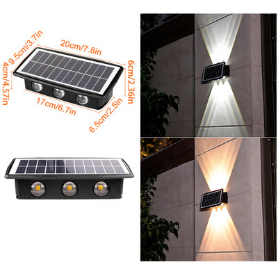 Kültéri napelemes lámpák külső lámpák kerti dekoráció led fényvisszaverő lámpa kerti dekoráció napelemes lámpák kerítés napfény lámpa