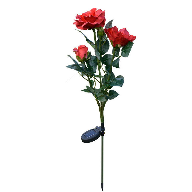 LED saules rožu ziedu gaisma āra ūdensnecaurlaidīga ainavu zāliena lampa mājas dārza dekoratīvā nakts lampa pagalma pagalma saules gaisma