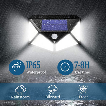 Αδιάβροχο Outdoor 100 LED Solar Sensor Motion Light Outdoor Wireless for Solar Powered Sunlight Φωτιστικά δρόμου Φωτάκια κήπου