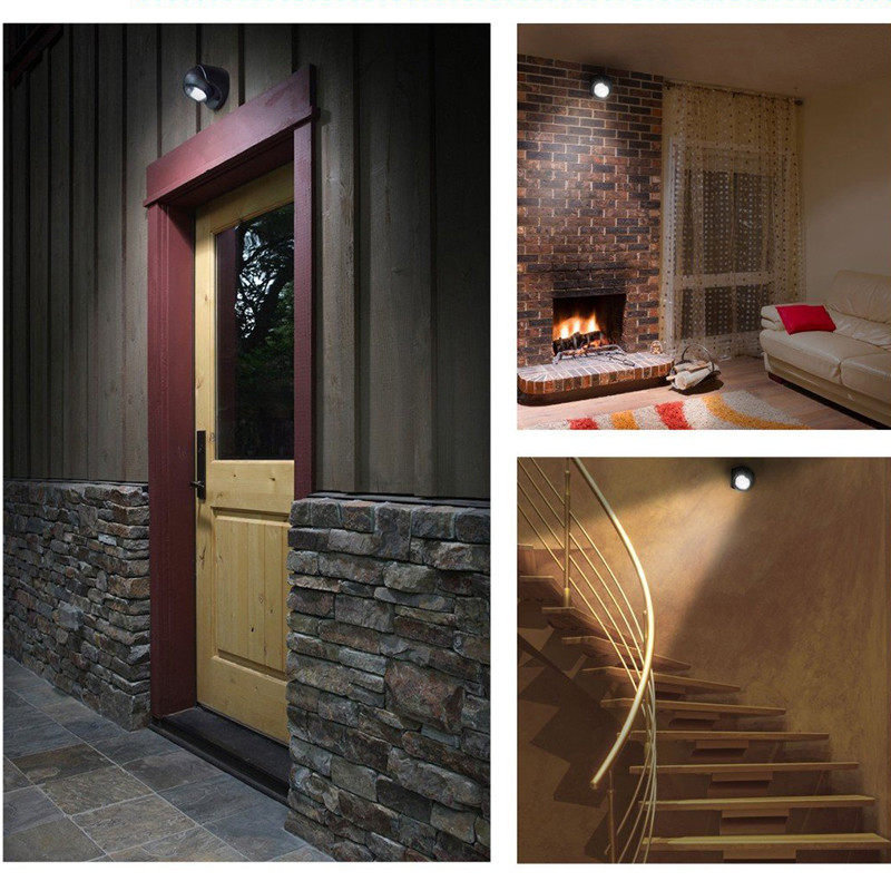 Spilgti bezvadu Fulcrum kustības sensora sienas lampas LED verandas gaismas prožektors PIR automātiskās ieslēgšanās/izslēgšanas detektors nakts lampas ar baterijām