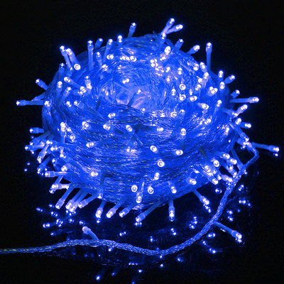 LED stīgu pasaku gaismas Ziemassvētku rotājuma vītnes gaismas Ūdensizturīgs āra zibens Jaungada ballīšu dekorēšanai svētku gaismas