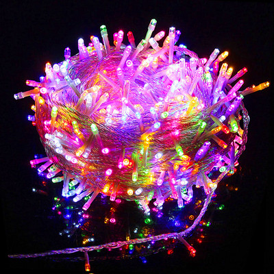 LED stīgu pasaku gaismas Ziemassvētku rotājuma vītnes gaismas Ūdensizturīgs āra zibens Jaungada ballīšu dekorēšanai svētku gaismas