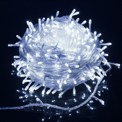 LED stīgu pasaku gaismas Ziemassvētku rotājuma vītnes gaismas Ūdensizturīgs āra zibens Jaungada ballīšu dekorēšanai svētku gaismas