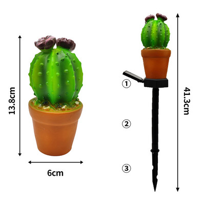 Saules gaismas diodes āra ananāsu kaktusa zāliena lampas dārza gaismas ūdensnecaurlaidīgas lauku mājas dārzeņu plāksterim brīvdienu pagalma dekorēšanai