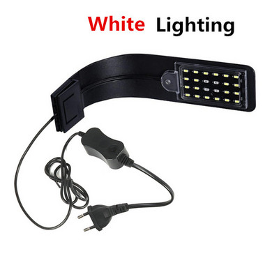 Akváriumi lámpa akváriumhoz ültetett akváriumhoz 10 W LED lámpa akváriumhoz LED világítás Páramentes, Clip-On Luces Lights Lámpás lámpa