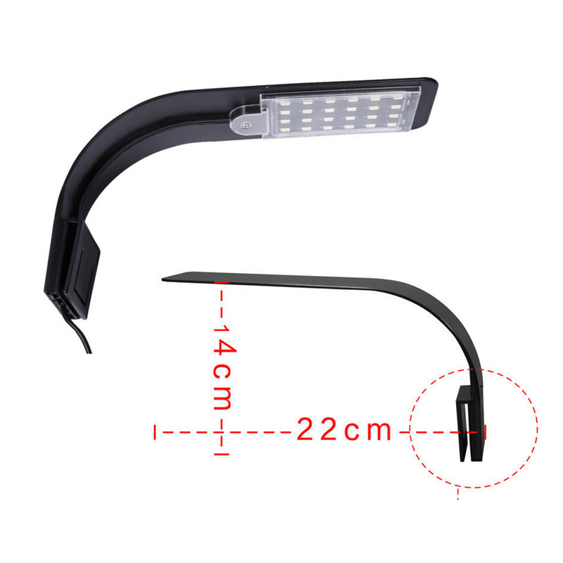 Akváriumi lámpa akváriumhoz ültetett akváriumhoz 10 W LED lámpa akváriumhoz LED világítás Páramentes, Clip-On Luces Lights Lámpás lámpa