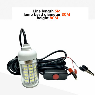 AC/DC12V Svjetlo za ribolov 108 žica LED Svjetlo za podvodni ribolov IP67 Žarulja za traženje mamaca Privucite kozice Lignje Kril Zeleno svjetlo za ribolov