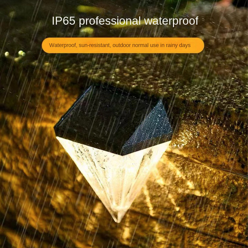 Led dimanta zāliena lampa āra ūdensnecaurlaidīga saules gaismas dārza ainava pagalma parka villas celiņa gaismas mājas dekorēšana
