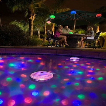 Осветление за плувен басейн Подводна бебешка баня Плаваща лампа LED диско Aqua Glow Многоцветно мигащо езерце за баня Спа джакузи Парти