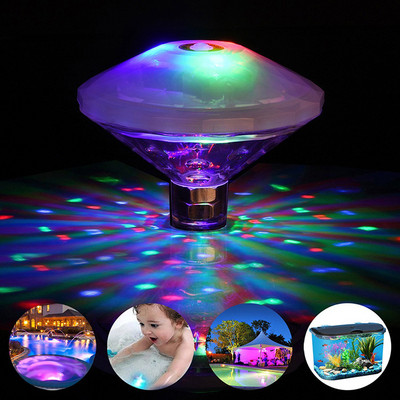 Peldbaseina gaisma zemūdens zīdaiņu vannā peldošā lampa LED diskotēka Aqua Glow daudzkrāsu mirgojoša vannas istabas dīķa spa burbuļvanna ballīte