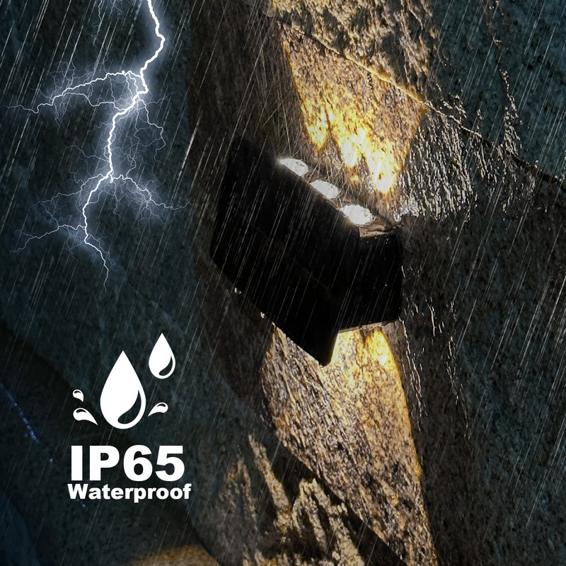 Solārais sienas gaismeklis IP65 ūdensizturīgs ar augstu spilgtumu augšup un lejup Saules āra gaisma Led gaisma mājas dārza āra sienas gaisma