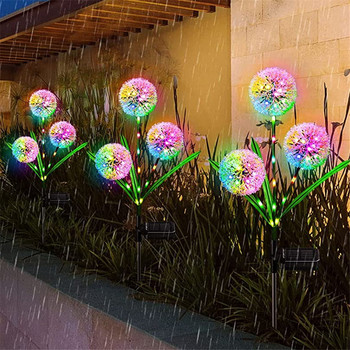 LED Ηλιακά Φώτα Εξωτερικού Χώρου Φωτισμός Landscape Pathway Αδιάβροχο 1/3 Heads Dandelion Λάμπες γκαζόν για Διακόσμηση κήπου βεράντας πάρκου