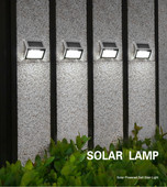 LED bezvadu saules lampa āra dārza saules gaismas ūdensnecaurlaidīga āra eja ielas kāpņu dārza žogs balkona sienas apgaismojums