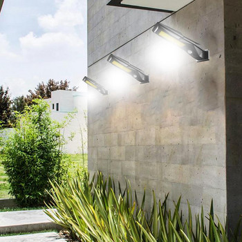 Нова LED слънчева стенна лампа Водоустойчиви лампи със сензор за движение Градинско улично осветление Слънчева лампа за охранителна стенна лампа за градински двор