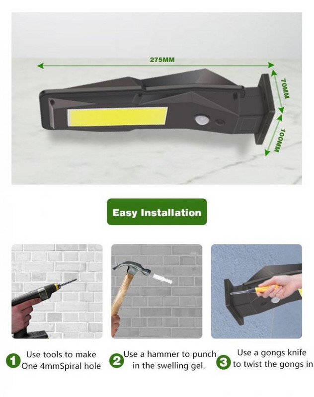 Νέο LED ηλιακό φωτιστικό τοίχου αδιάβροχο φωτιστικό με αισθητήρα κίνησης Φωτισμός κήπου Φωτισμός δρόμου ηλιακό φωτιστικό τοίχου για αυλή κήπου