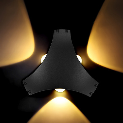 Jaunais radošais LED sienas gaismeklis 9W 85~265V Āra ūdensizturīgs IP65 sienas lampa dārza eju apgaismojumam