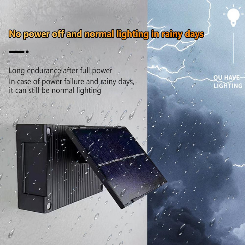 Lumini solare cu 6 LED-uri în sus și în jos Lumină solară în aer liber pentru trepte Iluminare impermeabilă pentru punte Iluminează lumina exterioară pentru veranda de grădină