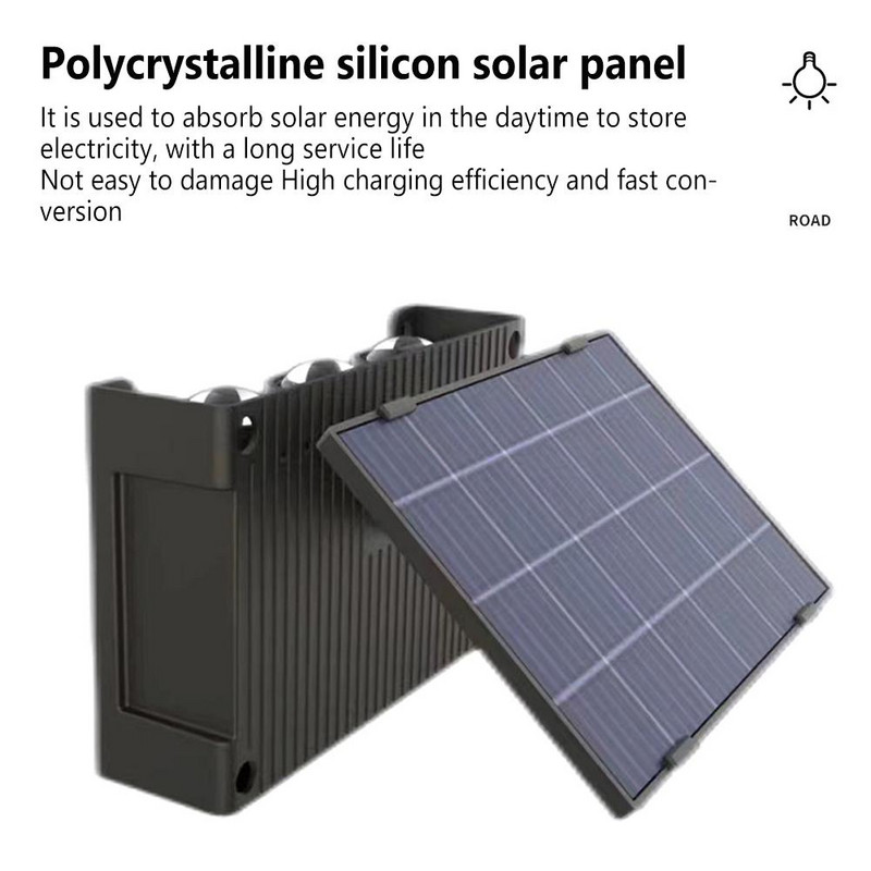 Lumini solare cu 6 LED-uri în sus și în jos Lumină solară în aer liber pentru trepte Iluminare impermeabilă pentru punte Iluminează lumina exterioară pentru veranda de grădină